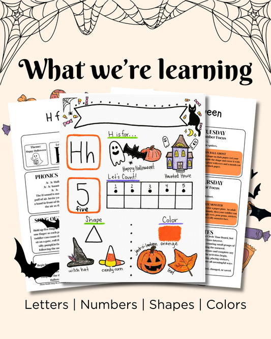 Halloween Week | Toddler Lesson Plan, Worksheets & Circle Time Board